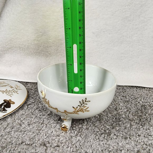 50th Anniversary Dish Trinket Box Candy Dish Lefton China Hand painted Japan - Picture 8 of 16